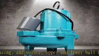 Little Giant 9SC-CIA-RF 115 Volt, 4/10 HP, 6000 GPH Epoxy-Coated Cast Iron Sewage Pump with Piggyba
