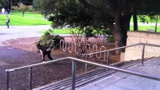Gav drumm and Ivan narez fun sesh on a lil kink in berkley.