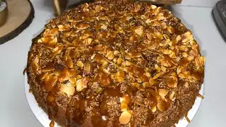 HEERLIJKE GEKARAMELISEERDE APPEL CAKE II كيكة بالتفاح معسل معلكة وراقية حماااااااقو  عليها ضيوفي