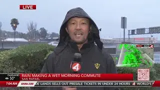 Bay Area rain making a wet morning commute