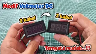 Gampang‼️Cara ubah voltmeter 2 kabel menjadi 3 kabel || Modif voltmeter dc