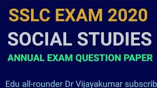 10th standard social science (English) question pape2020#10th class social science(English)q p 2020