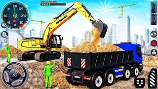 Heavy Excavator Truck Driving Game - City Bridge Builder Construction Sim | Android Gameplay
