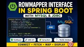 Spring Boot RowMapper Interface Tutorial | JDBC Template + MySQL CRUD | Fetch Data from Database