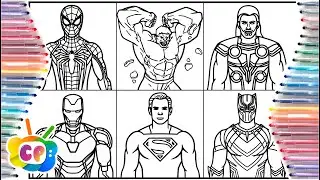 Spider-man coloring pages / How to DRAW HULK / Superhero coloring pages