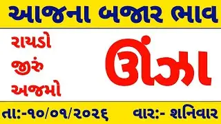 community price 10/01/2026|આજના ઊંઝા માર્કેટ યાર્ડ ના ભાવ|બજાર ભાવ આજના|unjha market yard