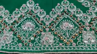 Saree Stone Work || stone work at home || #saree #workfromhome  #viral #stoneworksaree #work