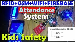 Arduino Firebase Tutorial, Students Attendance System using GSM and RFID with Parents SMS Alert