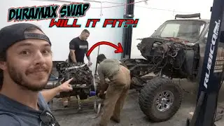 TRYING TO FIT THE DURAMAX IN THE K20 (k20 Diesel Swap Part 3)