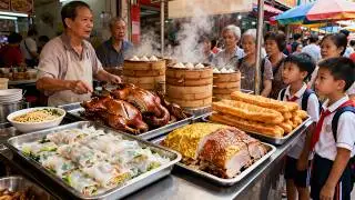 Exploring authentic breakfast markets and food markets beloved by locals in Dongguan, China.