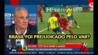 COLETIVA TITE APÓS ELIMINAÇÃO NA COPA - Brasil 1 x 2 Bélgica COMPLETO