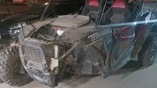 2018 RZR XP1000 crashed, Missing Front wheel. Restoration #polaris #offroad #crash