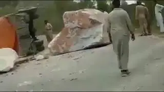 Truck accident in Buner || Marble loaded truck accident in buner district | amazing accident