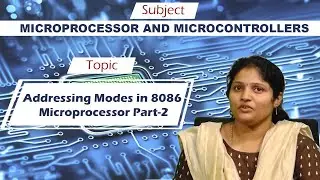 LEC11| MPMC | Addressing Modes in  8086 Microprocessor Part-2 By Mrs. N Poornima Deepthi