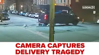 Amazon delivery driver caught on camera running over pedestrian