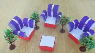 How to make a Paper Sofa -  paper chair - 3D Art on paper