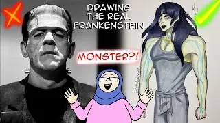 😯💛 DRAWING the REAL FRANKENSTEIN'S MONSTER! 💛😯| Drawing from the books description!