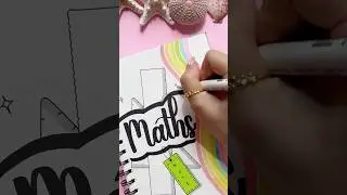 Stunning DIY Front Page Idea: Maths 📏 #shorts #halyncalligraphy #diy