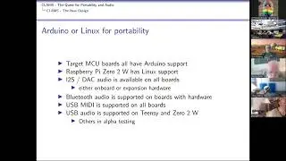 CLAMS - The Quest for Portability and Audio -- M. Edward (Ed) Borasky -- 2024-11-16