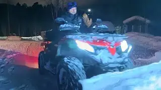 Atv Snow Plowing 