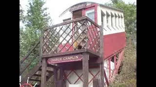 Leas Cliff Lift Car from Folkestone, Kent at Elham Valley Railway Museum.
