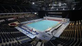 Belgrade 2016 - Pool installation for European Water Polo Championships