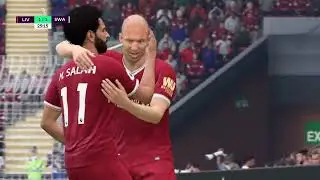 Arjen Robben scores for Liverpool FC against Swansea City - FIFA 18 Career Mode Premier League