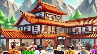ROBLOX building Mountain Dojo Tycoon