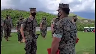 Pinning Nathan at his promotion to CPL
