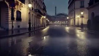 Rainy Paris Street | Calm Rain Sounds | Cinematic Ambient Video