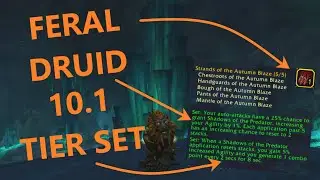 FERAL DRUID 10.1 TIER SET BONUS!! | NEW BUILD FOR FERAL??
