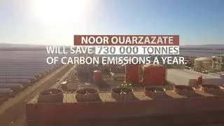 Aerial trip to the largest solar energy complex Ouarzazate