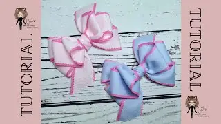 How to make a Wavy Pinwheel Ribbon Hair Bow Tutorial, Wavy Pinwheel ribbon bow using templates