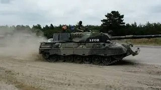 Ex Danish Army Leopard 1A5DK on the move.