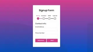 Multi Step Form with Progress Bar in HTML CSS & JavaScript | CodingNepal