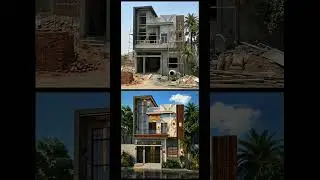 House Elevation Transformation | Before & After Modern Home Design | 3D Visualization #trending