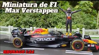 Miniatura Fórmula 1 Honda equipe Red Bull Racing piloto Max Verstappen Número 1 escala 1:24