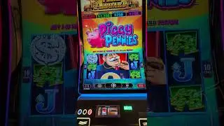 HUGE WIN ! Piggy Pennies all aboard free games huge win!! #slot #casino #jackpot