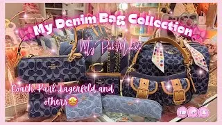 MY DENIM BAGS COLLECTION! Ft Coach, Karl Lagerfeld, Juicy Couture, Bershka!
