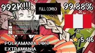 [Osu!mania // 4k] POLKAMANIA [4K] EXTRAMANIA 99.88% 7 Greats 992K!!! PRIMER FC EN PER&Uacute;⭐5.46