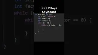 2 Keys Keyboard | LeetCode 650
