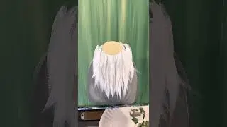 [clip] Painting a Christmas gnome 🎨🎅 #beginner #acrylicpainting #gnomes #easypainting #tutorial