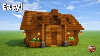 Minecraft: How to Build a Oak Wooden House Tutorial [Easy Build 🏠]
