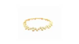 18ct Yellow Gold Brilliant Cut Diamond Rubover Bubble Bracelet - 05450213 | Johnsons Jewellers