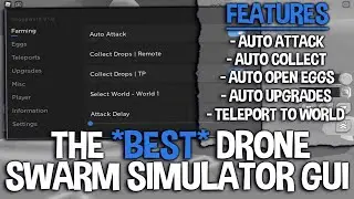 SHOWCASING THE *BEST* DRONE SWARM SIMULATOR GUI - 2022 😈 (AUTO ATTACK + COLLECT, AUTO OPEN, ETC!)