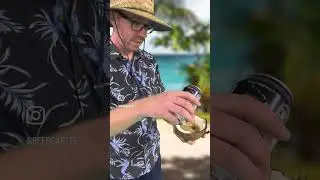 Drinking coconut beer from a coconut #craftbeer #coconut #beer #maui