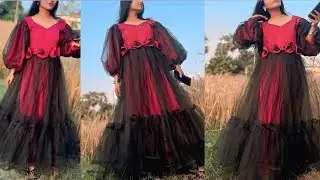 Most Trending partywear gown cutting & stitching/Designer Partywear Gown/Cutting & Stitching #viral 