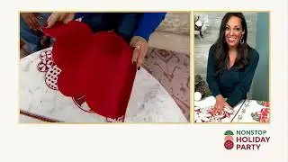 Kringle Express Beaded Winter Table Runner on QVC
