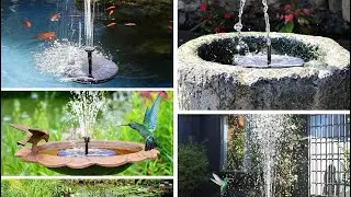 Solar water fountain for birds bath 🦢