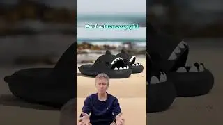 Shark Slides Cloud Slippers  Unisex Anti-Slip Open-Toe Summer Sandals #shoes #flipflops #summershoes
